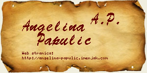 Angelina Papulić vizit kartica